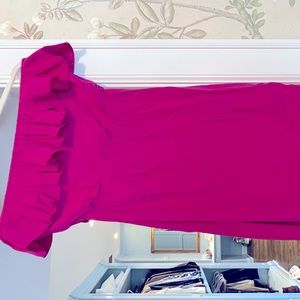 Aka New York silk strapless dress